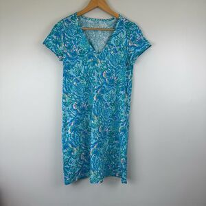 EUC Lilly Pulitzer Etta Dress Coral of the Story Women's Size Small 7586 Sirens